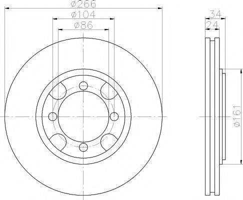 MINTEX MDC931 Тормозной диск