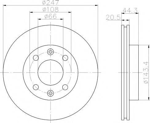 MINTEX MDC955 Тормозной диск