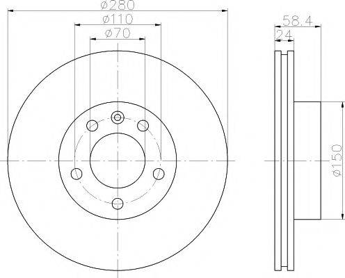 MINTEX MDC970 Тормозной диск