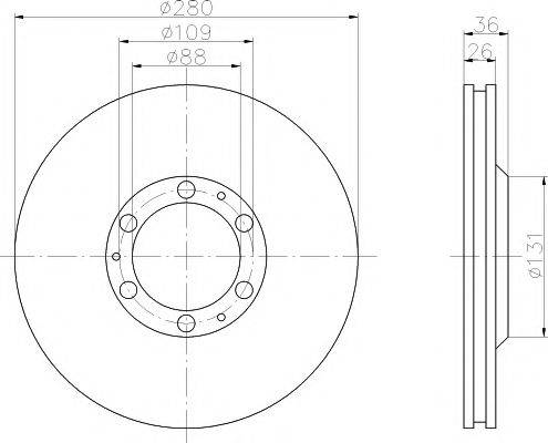 MINTEX MDC987 Тормозной диск