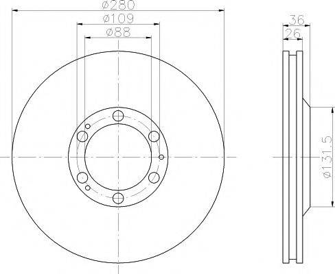 MINTEX MDC988 Тормозной диск