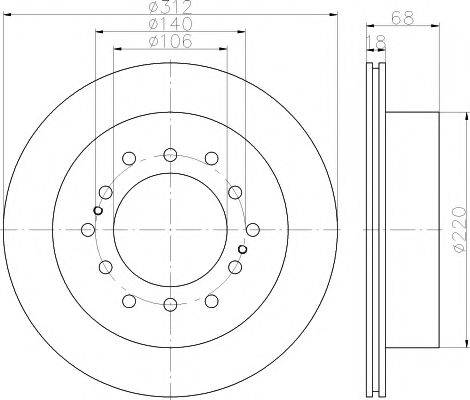 MINTEX MDC1406 Тормозной диск