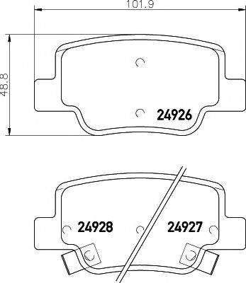 MINTEX MDB3054 Комплект тормозных колодок, дисковый тормоз