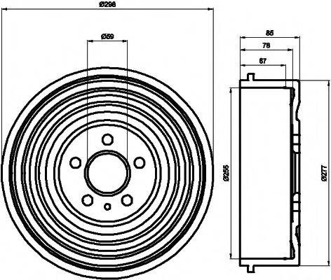 MINTEX MBD034 Тормозной барабан