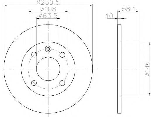MINTEX MDC411 Тормозной диск