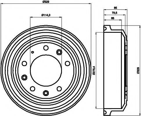 MINTEX MBD110 Тормозной барабан