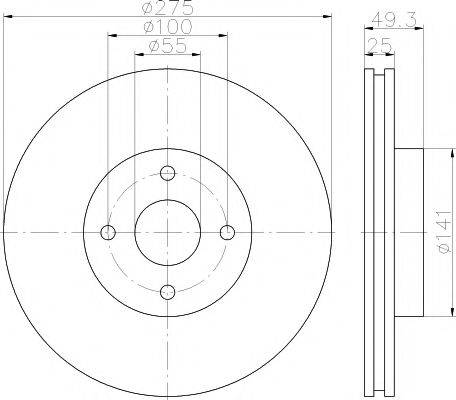 MINTEX MDC2088 Тормозной диск