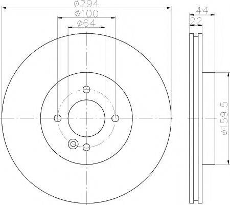 MINTEX MDC2083 Тормозной диск