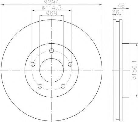 MINTEX MDC2101 Тормозной диск