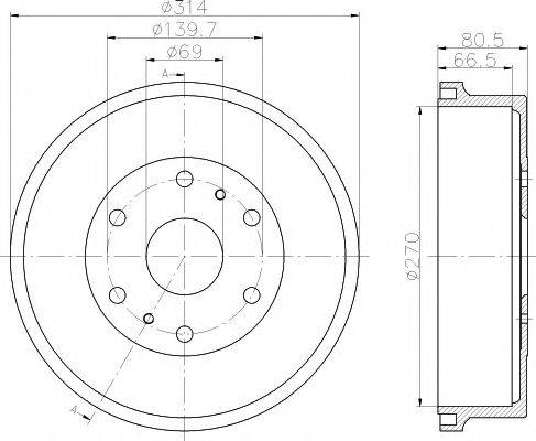 MINTEX MBD321 Тормозной барабан