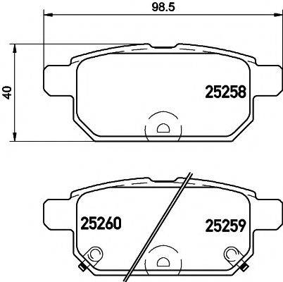 MINTEX MDB3168 Комплект тормозных колодок, дисковый тормоз