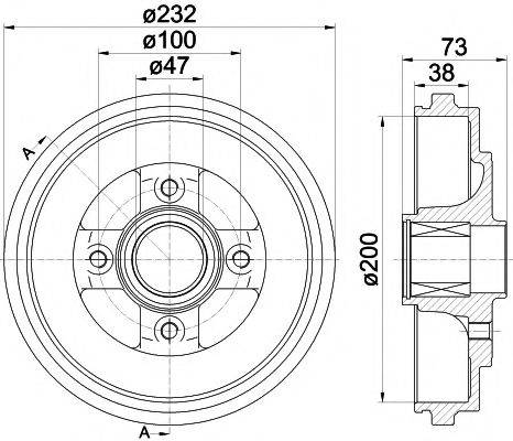 MINTEX MBD257 Тормозной барабан