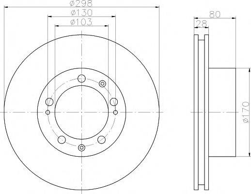 MINTEX MDC1145 Тормозной диск