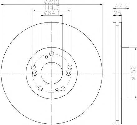 MINTEX MDC2302 Тормозной диск