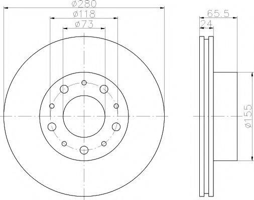 MINTEX MDC2154 Тормозной диск