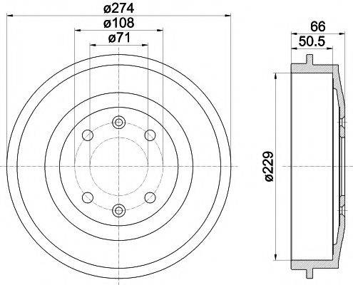 MINTEX MBD030 Тормозной барабан