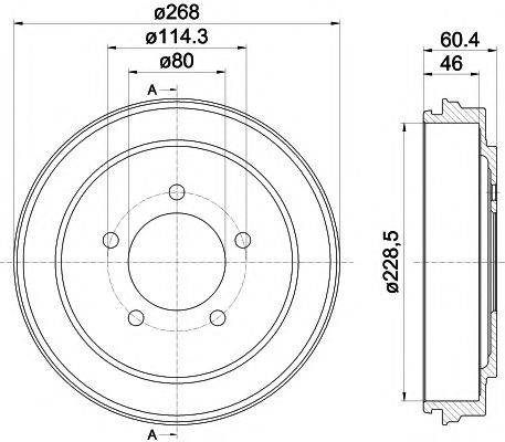 MINTEX MBD343 Тормозной барабан