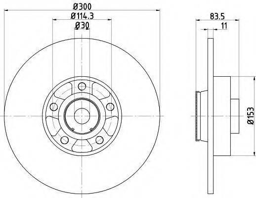 MINTEX MDC2513 Тормозной диск