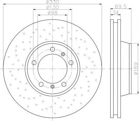 MINTEX MDC2354L Тормозной диск