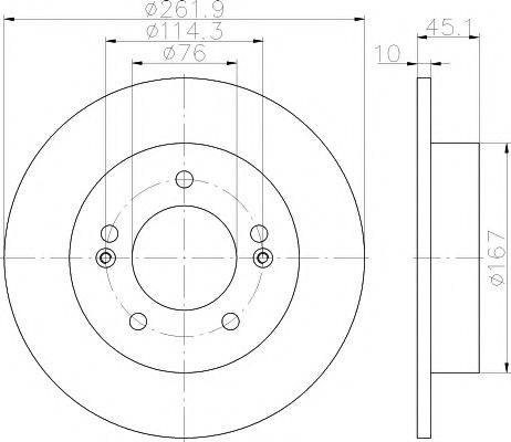 MINTEX MDC2366 Тормозной диск