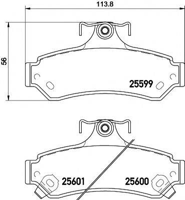 MINTEX MDB3302 Комплект тормозных колодок, дисковый тормоз