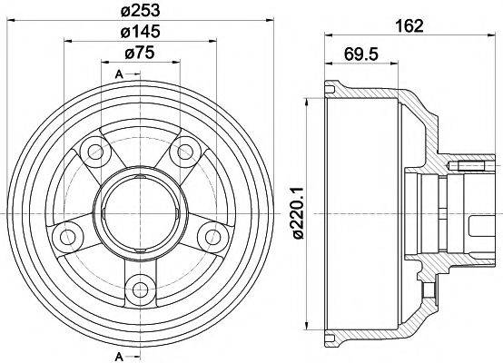 MINTEX MBD350 Тормозной барабан