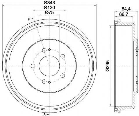 MINTEX MBD338 Тормозной барабан