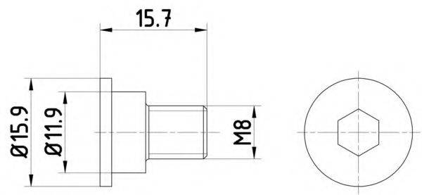 MINTEX TPM0003 Болт, диск тормозного механизма