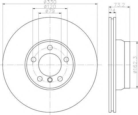 MINTEX MDC2534 Тормозной диск