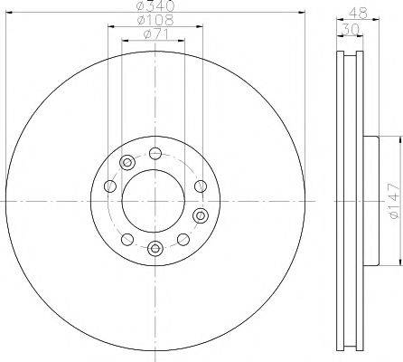 MINTEX MDC2543 Тормозной диск