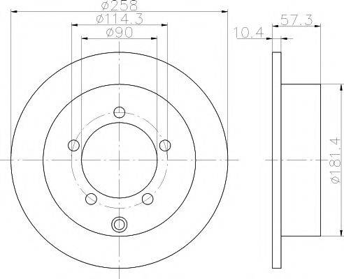 MINTEX MDC2446 Тормозной диск