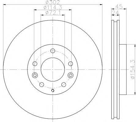 MINTEX MDC2564 Тормозной диск