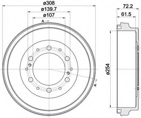 MINTEX MBD364 Тормозной барабан