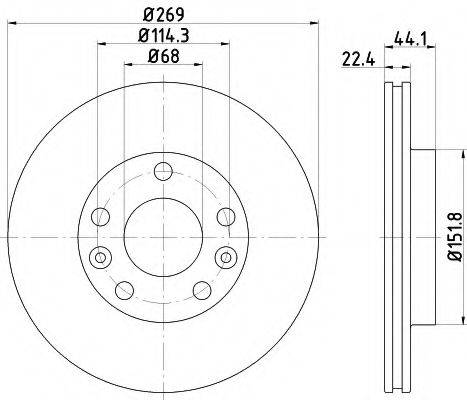 MINTEX MDC2657 Тормозной диск