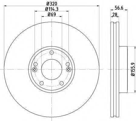 MINTEX MDC2660 Тормозной диск