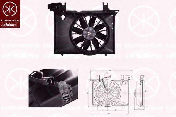 KLOKKERHOLM 90372601 Вентилятор, охлаждение двигателя