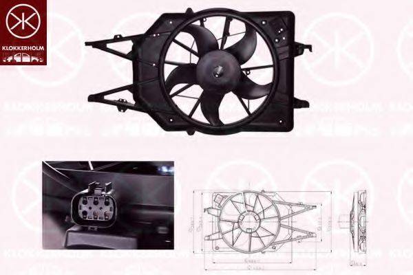 KLOKKERHOLM 25322602 Вентилятор, охлаждение двигателя