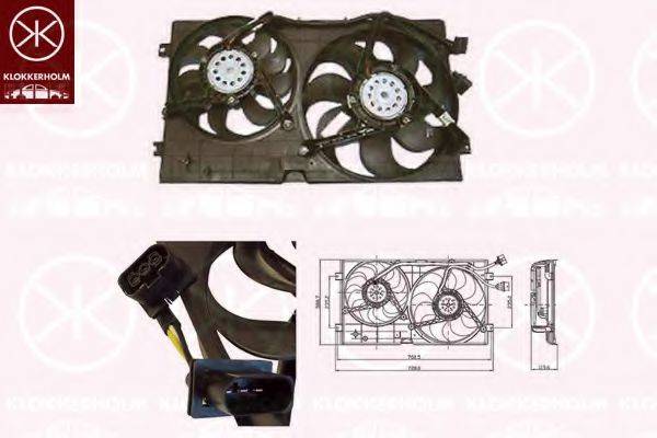 KLOKKERHOLM 95142601 Вентилятор, охлаждение двигателя