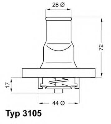 WAHLER 310587D Термостат, охлаждающая жидкость