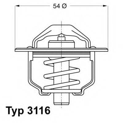 WAHLER 311682D Термостат, охлаждающая жидкость