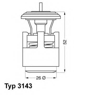 WAHLER 314387D Термостат, охлаждающая жидкость