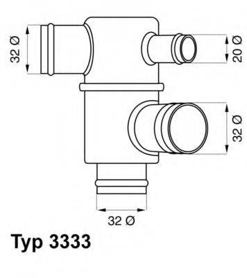 WAHLER 333387 Термостат, охлаждающая жидкость