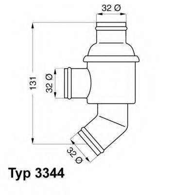 WAHLER 334480 Термостат, охлаждающая жидкость