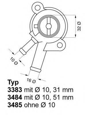 WAHLER 348587D Термостат, охлаждающая жидкость