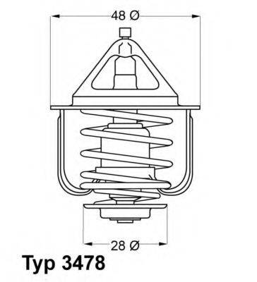 WAHLER 347882D Термостат, охлаждающая жидкость