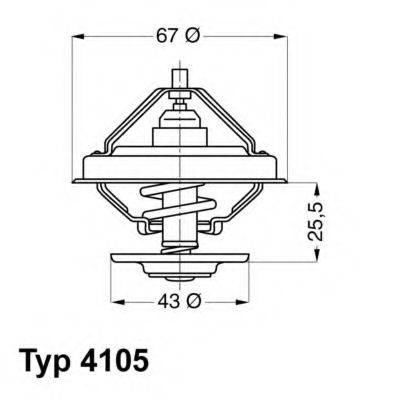 WAHLER 410583D Термостат, охлаждающая жидкость