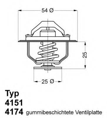 WAHLER 417482D Термостат, охлаждающая жидкость