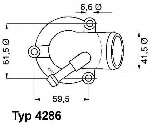 WAHLER 428687D Термостат, охлаждающая жидкость