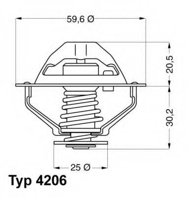 WAHLER 420690D Термостат, охлаждающая жидкость