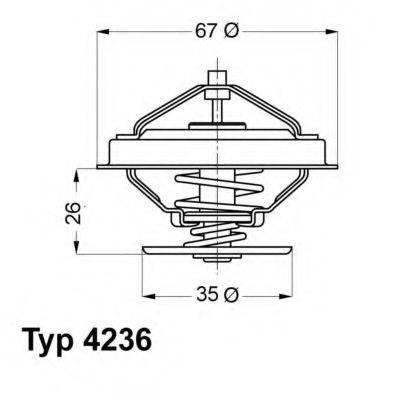 WAHLER 423688D Термостат, охлаждающая жидкость